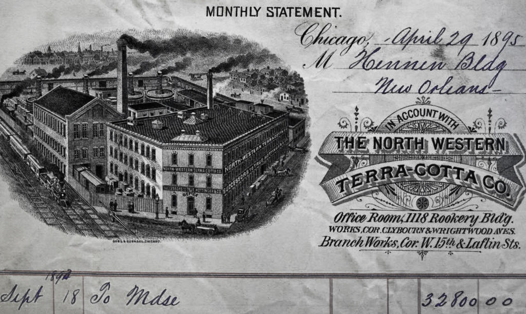 historically important original and documented late 19th century daniel burnham reliance skyscraper building curtain wall glazed terra cotta fragment with allover crazing