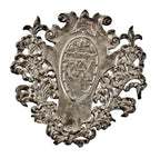 one of three historically important 19th century monogrammed osdel ii-designed chicago y.w.c.a. building interior ornamental cast iron elevator door grille plaques