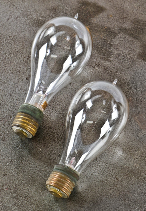 two matching original and fully functional 1894 chicago stock exchange building interior trading room skylight edison screw base single hairpin filament light bulbs