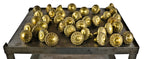 six matching ornamental cast brass oversized historically important doorknobs from jarvis hunt's chicago tribune printing plant