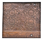 original c. 1890's museum quality interior chicago stock exchange building copper-plated ornamental cast iron sullivan-designed stringer panel