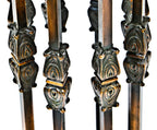 early 20th century historically important copper-plated cast and wrought iron e.f. lasar mansion newel post