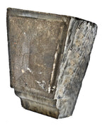 single original victorian era c. 1870's gargantuan exterior post-fire osborne and adams building window keystone comprised of patented artificial stone