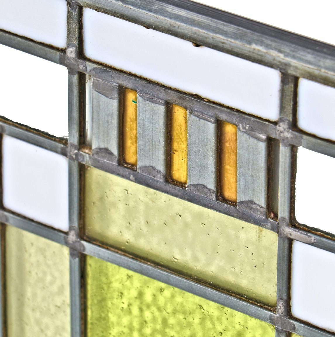 unusual all original early 20th century leaded art glass residential window attributed to william drummond