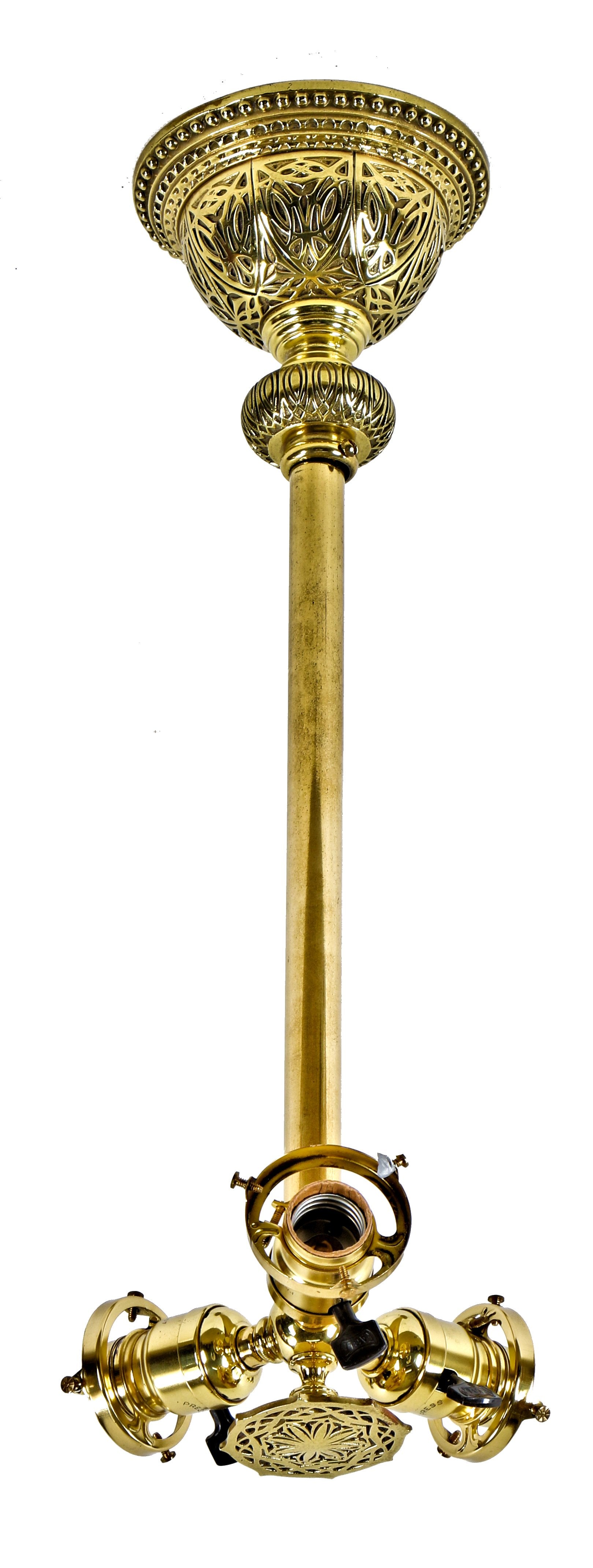 original c. 1890's historically important museum quality adler & sullivan chicago stock exchange trading room ceiling pendant light fixture designed by louis h. sullivan