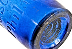 rare and all original intact privy dug antique american mid-nineteenth century vibrant cobalt blue glass cylindrical iron pontiled soda bottle manufactured for j. george schoch in philadelphia, pa.