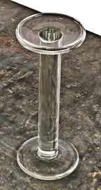 long and narrow c. 1930's or early 1940's antique american art deco clear glass interior cabinet tabletop or storefront window display hat stand