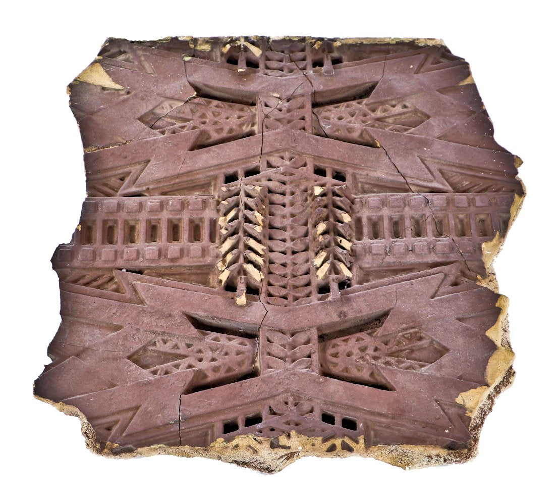 museum quality early 20th century highly stylized sumac pattern susan lawrence dana house exterior cast plaster frieze fragment