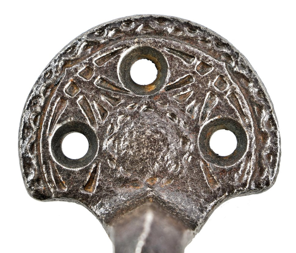 large lot of hard to find all original c. 1894 ornamental cast iron sullivan-designed chicago stock exchange window sash pulls with bower-barff finish