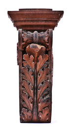 19th century original salvaged chicago antique american red terra cotta exterior commercial building window keystone with nicely weathered surface patina