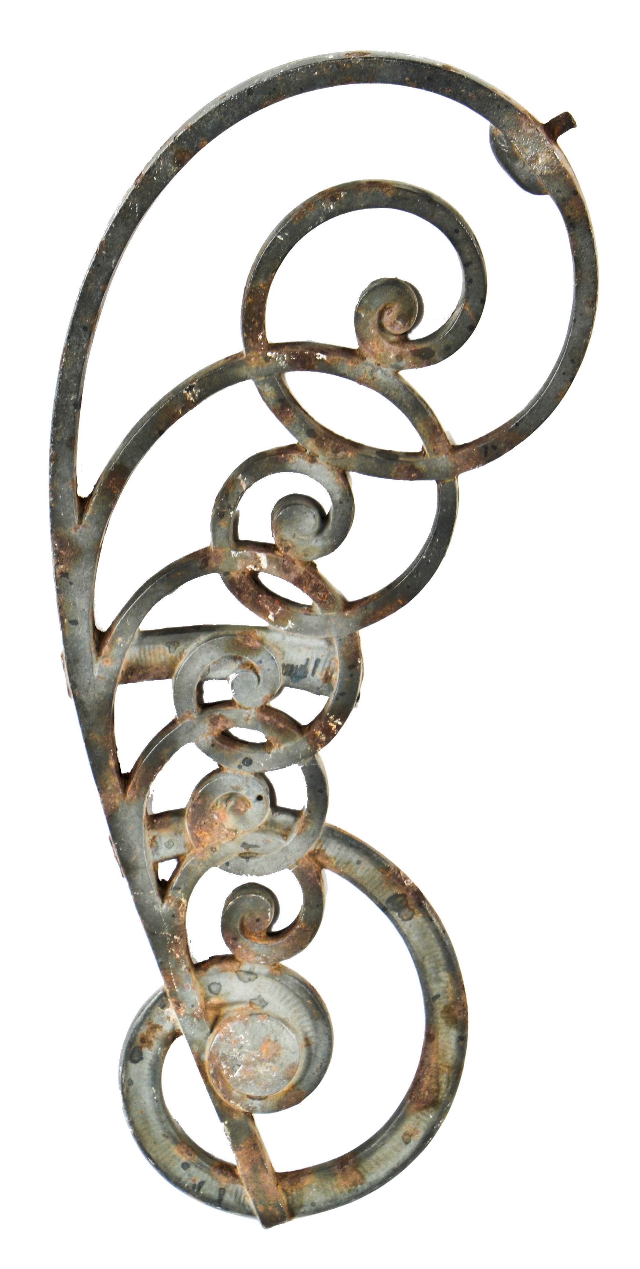 original c. 1888 antique american ornamental cast iron interior kansas city board of trade building john root-designed cast iron staircase baluster