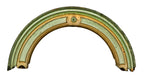 seldom found and largely intact pre-fire chicago clapboard commercial building oversized semicircular window hood or header with centrally located "bullseye"