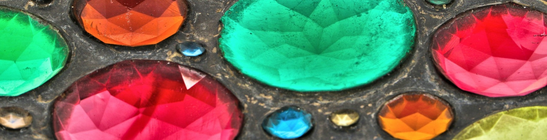 stunning 19th century 1880's salvaged chicago antique american residential leaded glass transom window arch top fragment comprised of faceted jewels