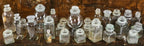 original early 20th century salvaged chicago soda fountain or ice cream parlor "bunte" brand store shelf or cabinet sundry jar with original ground glass lid