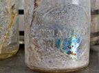 lot of all original antique american c. 1900's-1930's privy dug chicago colorless glass milk bottles dug from various chicago area excavation sites.