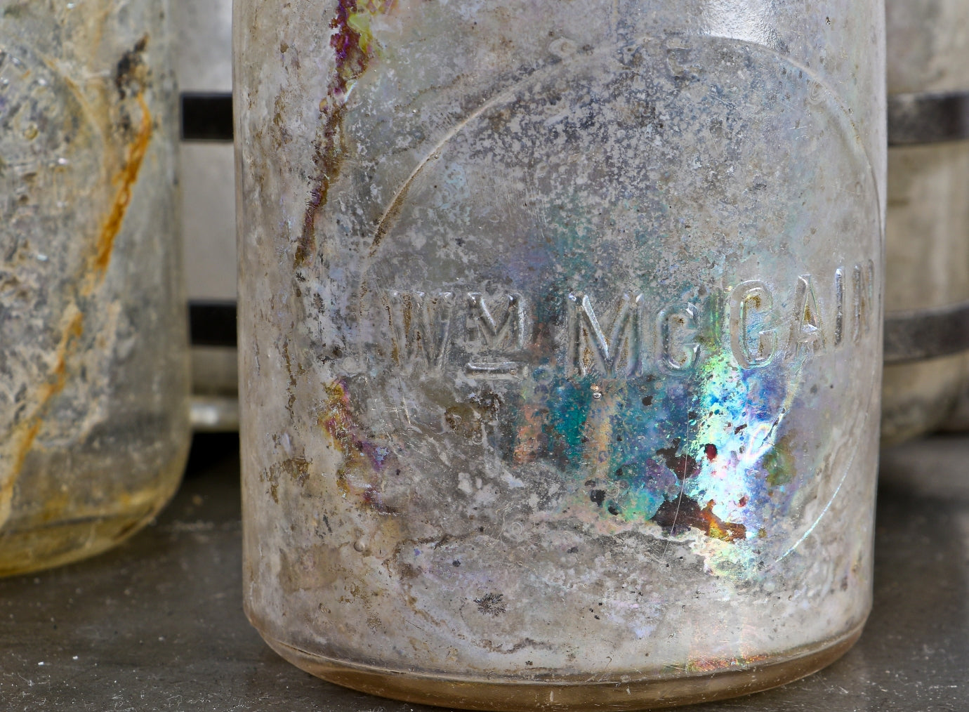 lot of all original antique american c. 1900's-1930's privy dug chicago colorless glass milk bottles dug from various chicago area excavation sites.