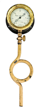 hard to find original and intact industrial early 1900's crane brothers factory steam pressure gauge designed and fabricated for the grinneli company in providence, r.i.