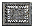 late 19th or early 20th century ornamental antique american "flamboyant" pattern interior residential salvaged chicago cast iron grille or register with centrally located handle