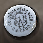 single original and completely intact late nineteenth century reddish amber glass weiss beer bottle manufactured for paul pohl in chicago, il.