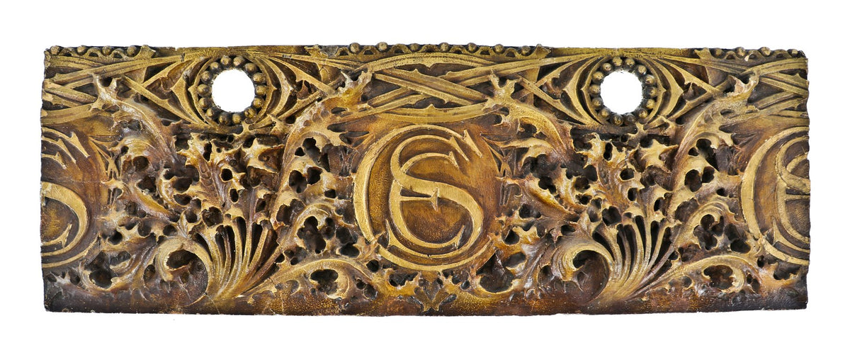 rare and seldom found all original museum quality late 19th century richly ornamented louis sullivan-designed chicago stock exchange interior trading room monogrammed cast plaster panel