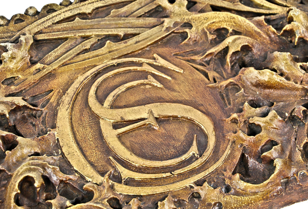 rare and seldom found all original museum quality late 19th century richly ornamented louis sullivan-designed chicago stock exchange interior trading room monogrammed cast plaster panel