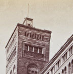 single hard to find and intact oversized antique late nineteenth century unmatted albumen print depicting the adler and sullivan-designed auditorium theater in chicago, il.