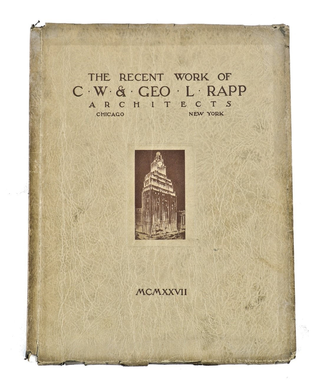 rare all original vintage publication of photographs in a softbound catalog of buildings designed by architects cornelius w. & george rapp