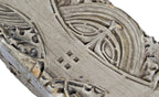 single all original and well-documented late 19th century museum quality american ornamental what-glazed terra cotta schlesinger & mayer department store lintel panel