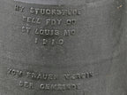 original early 20th century historically important salvaged chicago st. john's cast bronze church bell with nicely aged surface patina and fully functional clapper