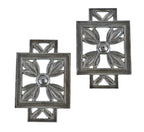 all original historically important early 20th century refinished double-sided cast iron interior goldblatt's department store building staircase case panel