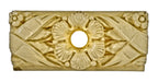 all original and intact "old ivory" glazed exterior historically important chicago theater terra cotta panels with centrally located opening for light bulb