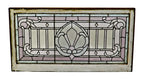 remarkable c. 1892 all original salvaged chicago leaded glass residential american victorian transom window with beveled glass and faceted jewels throughout