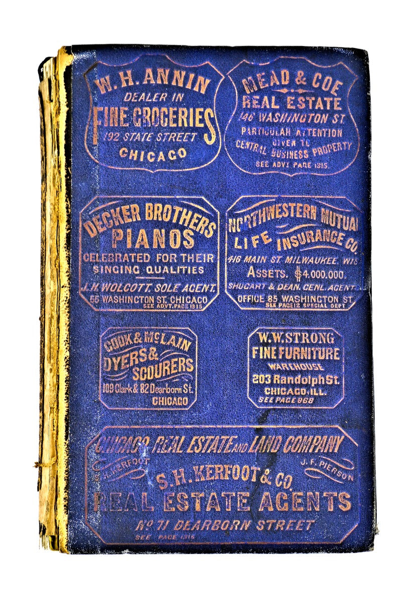 profusely illustrated pre-chicago fire 1868 bailey and edwards chicago directory