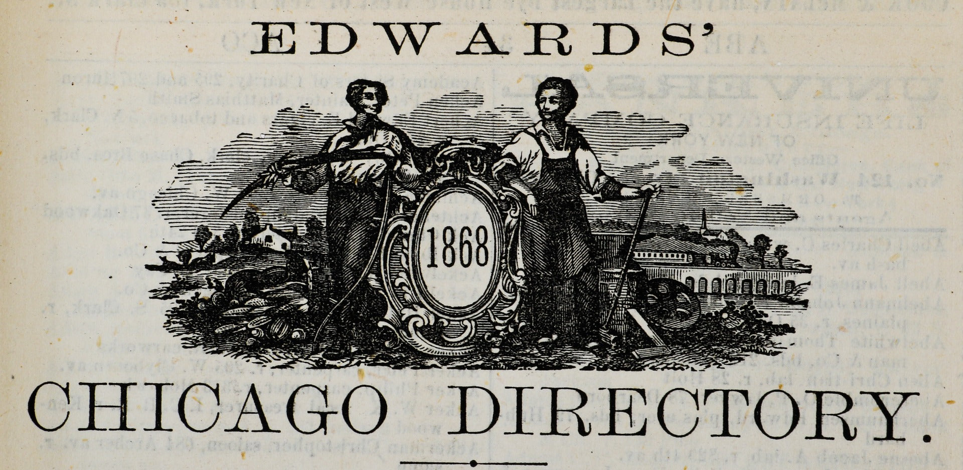 profusely illustrated pre-chicago fire 1868 bailey and edwards chicago directory