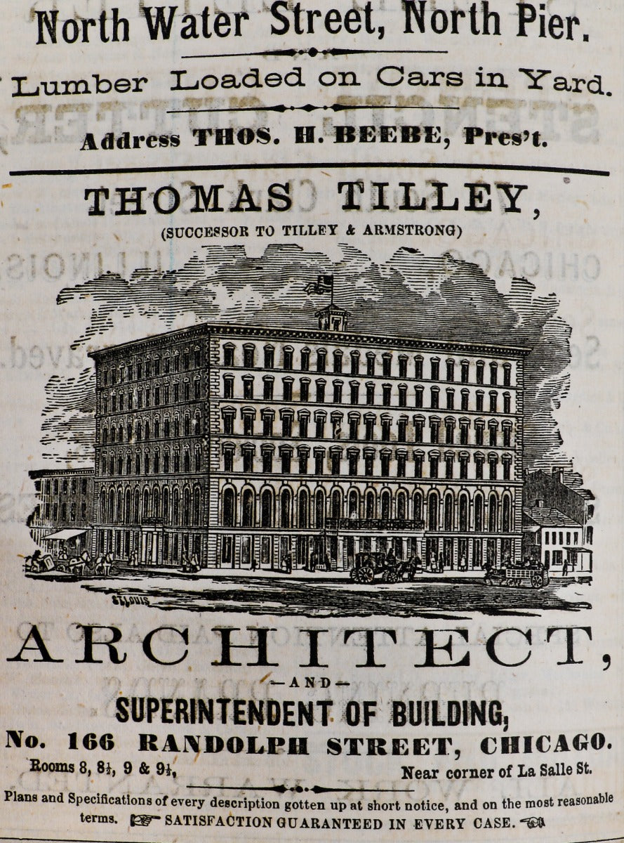 profusely illustrated pre-chicago fire 1868 bailey and edwards chicago directory