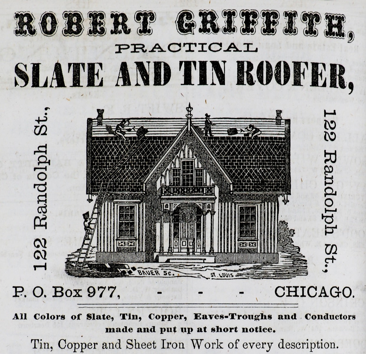 profusely illustrated pre-chicago fire 1868 bailey and edwards chicago directory