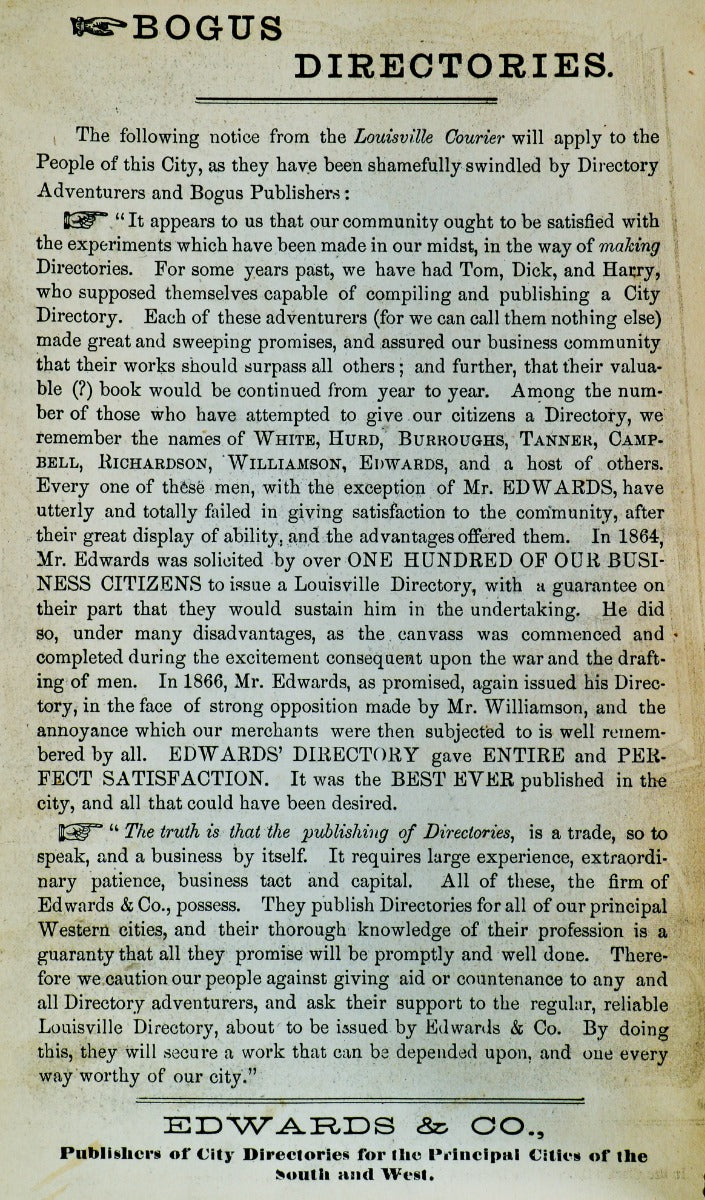profusely illustrated pre-chicago fire 1868 bailey and edwards chicago directory