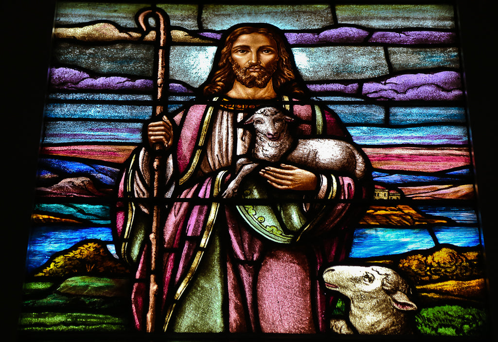 museum quality c. 1929 signed salvaged chicago lutheran church interior multi-paneled "munich style" narrative triptych window