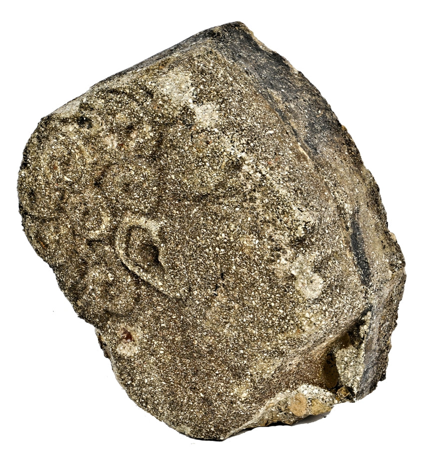 original c. 1929 historically important american art deco style cast concrete chicago stadium exterior frieze panel head fragment