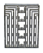 rare museum quality original american depression era art deco machine age interior michigan square building flush mount elevator cab or car grille