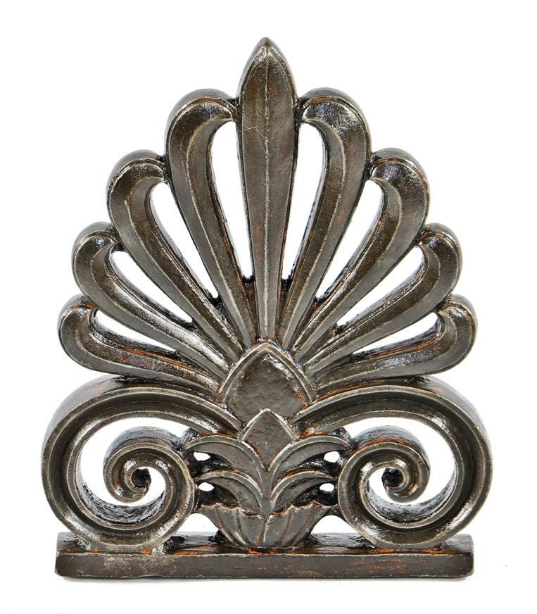 original ornamental cast iron 1876 philadelphia centennial exposition anthemion salvaged building roofline fragment with custom-built display stand