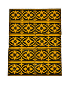 ten matching original c. 1880's interior david c. cook mansion "stoke on trent" glazed minton floor tiles featuring a visually striking design