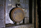 c. 1922 refinished cast iron and sold bronze salvaged chicago factory freight elevator hand switch case or cover with a mostly uniform brushed metal finish