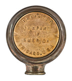 c. 1922 refinished cast iron and sold bronze salvaged chicago factory freight elevator hand switch case or cover with a mostly uniform brushed metal finish