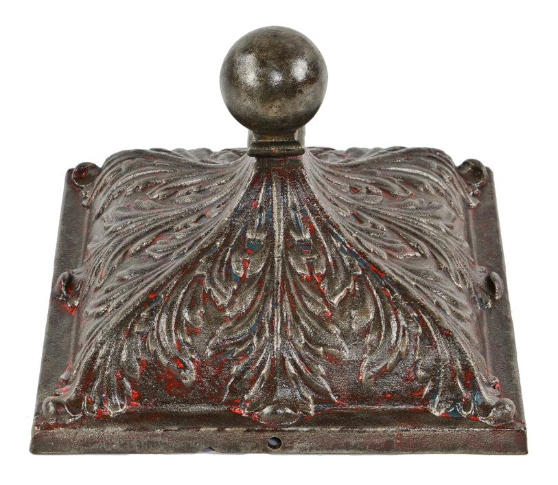 original early 20th century antique american ornamental cast iron city of milwaukee freestanding police or fire department call box top with intact ball finial