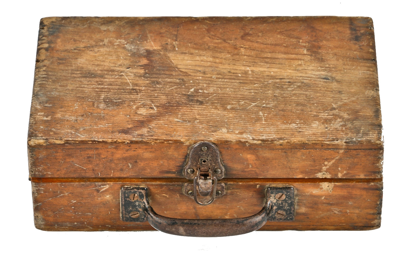 rare early 20th century antique american industrial "new old stock" stamped metal residential or commercial address numbers with box and nails