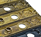 large lot of original late 19th century ornamental cast iron interior historic fisher building monogrammed office door backplates in various old finishes