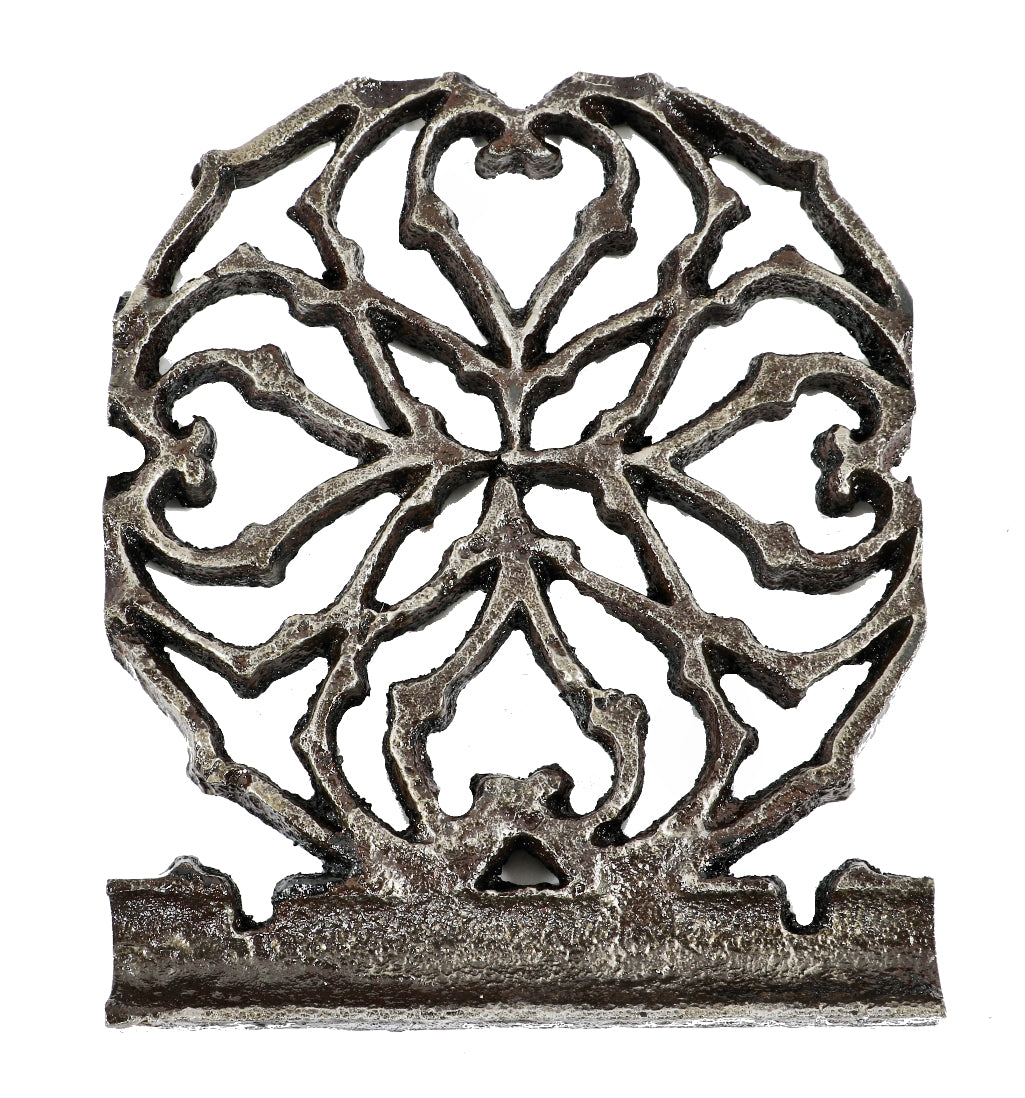 historicallty important original salvaged chicago late 19th century non-extant m.a. meyer building perforated ornamental cast iron exterior fire escape platform segment