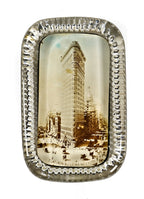 original highly sought after early 20th century antique american new york city daniel burnham flat iron building glass paperweight
