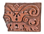 original historically important c. 1888 red slip glaze presbyterian hospital daniel a. jones building exterior ornamental terra cotta frieze panel fragment